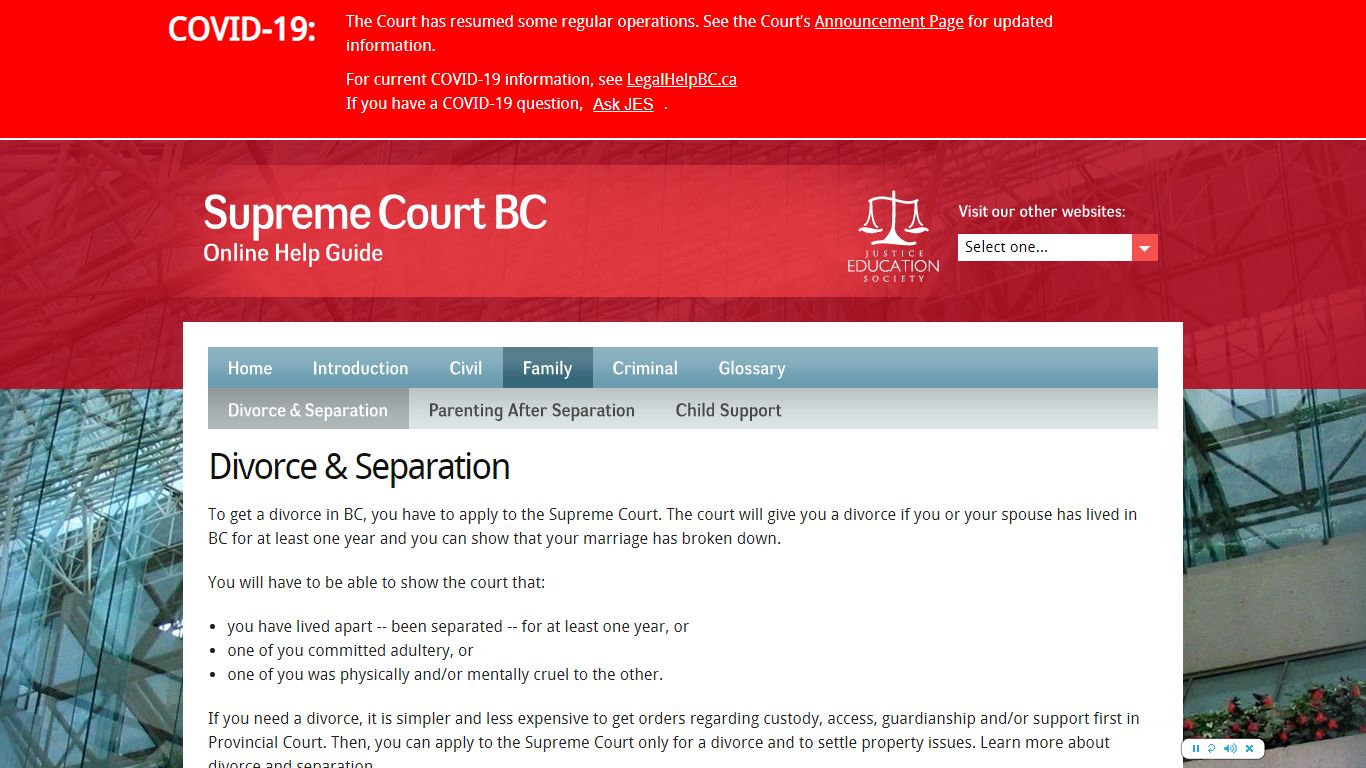 Divorce & Separation | Supreme Court BC