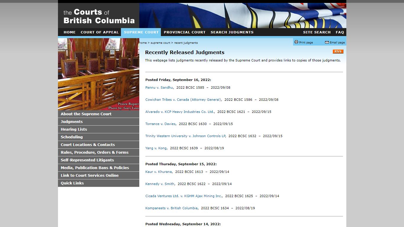 Supreme Court - Recently Posted Judgments - bccourts.ca